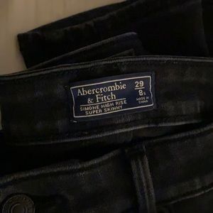 Black Distressed Abercrombie Fitch Jeans